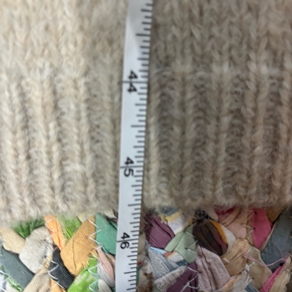 NWT Soft Long Cardigan with Ribbed Trim & Pockets - Beige - Size Small/Medium - Picture 6 of 6